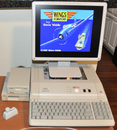 Apple IIe Platinum with LCD Monitor